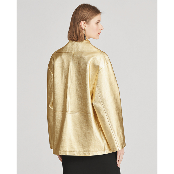 Giacca Morris in agnello Ralph Lauren Collection in Oro 6