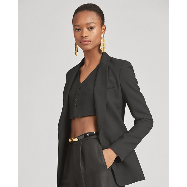 Black Jannie Shawl-Collar Jacket Ralph Lauren Collection 3