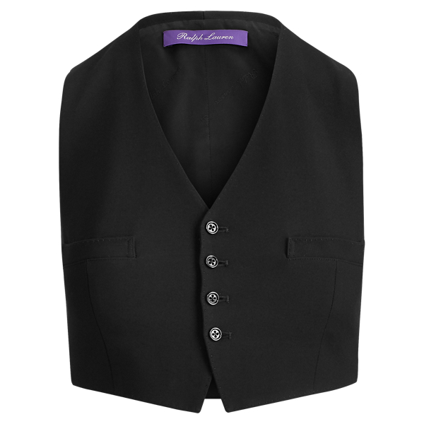Ysabel Cropped Vest Ralph Lauren Collection em Black 2