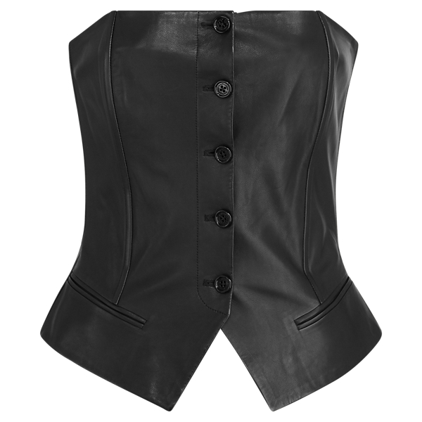 Saunders Lambskin Bustier Ralph Lauren Collection 1