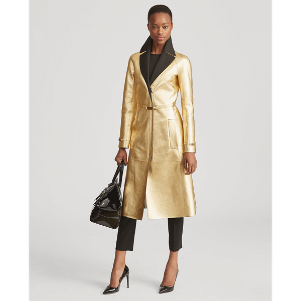 Lammledermantel Jackson Ralph Lauren Collection in Gold 3