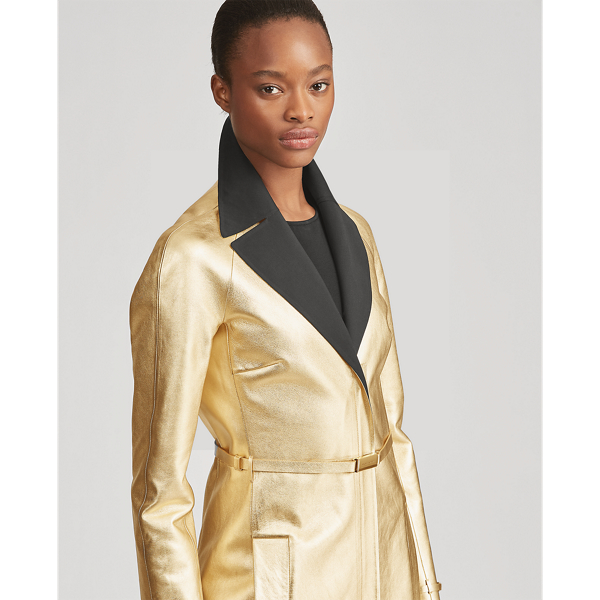 Lammledermantel Jackson Ralph Lauren Collection in Gold 4