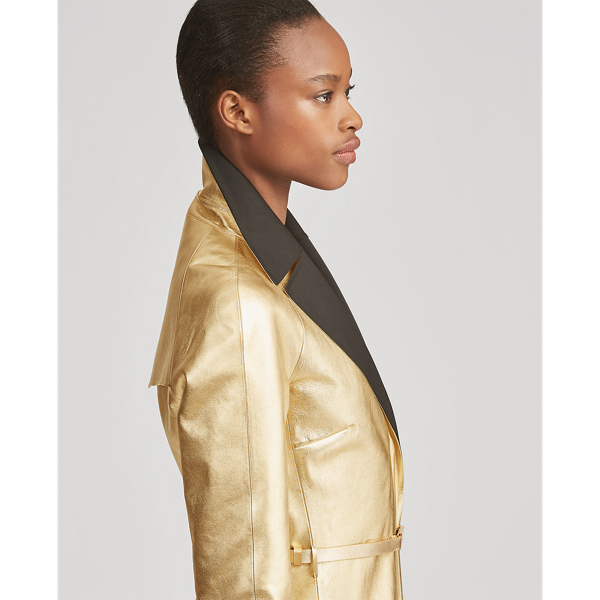 Lammledermantel Jackson Ralph Lauren Collection in Gold 5