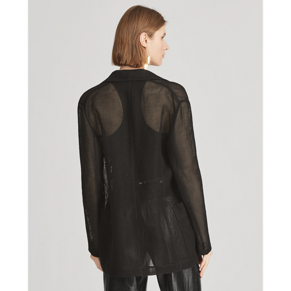 Black Alain Basket-Weave Jacket Ralph Lauren Collection 4