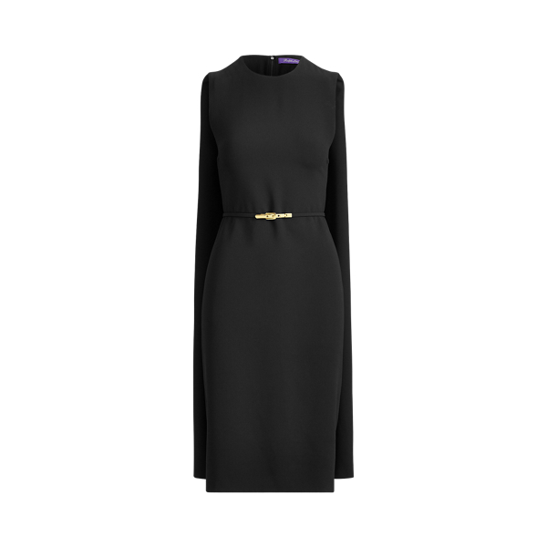 Black Aviana Belted Cape Dress Ralph Lauren Collection 2