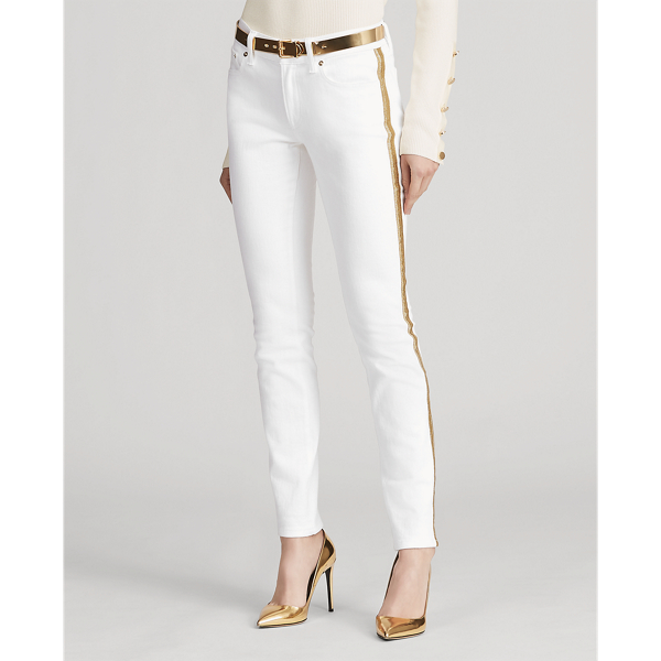 Rinsed White 160 Slim Jean Ralph Lauren Collection 3