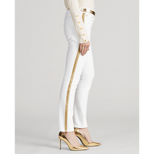 Rinsed White 160 Slim Jean Ralph Lauren Collection 5