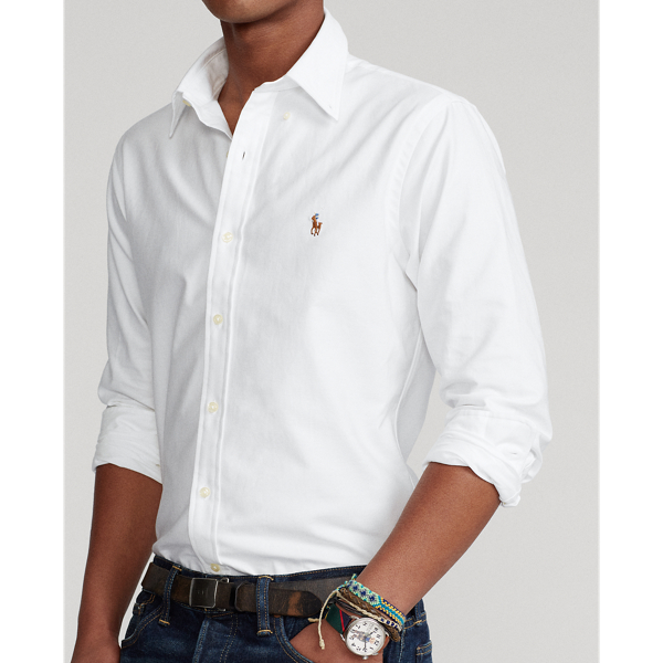 Custom-Fit Oxfordhemd Polo Ralph Lauren in Wei&szlig; 7