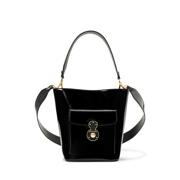Mini borsa a secchiello in vernice