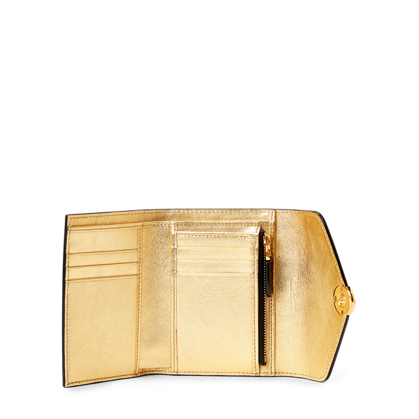 Black Logo-Snap Calfskin Purse Ralph Lauren Collection 3
