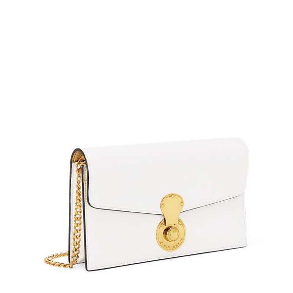 White Ricky Calfskin Chain Wallet Ralph Lauren Collection 2