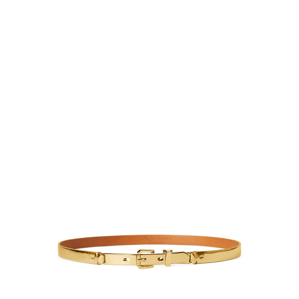 Specchio Skinny Leather Belt Ralph Lauren Collection 1