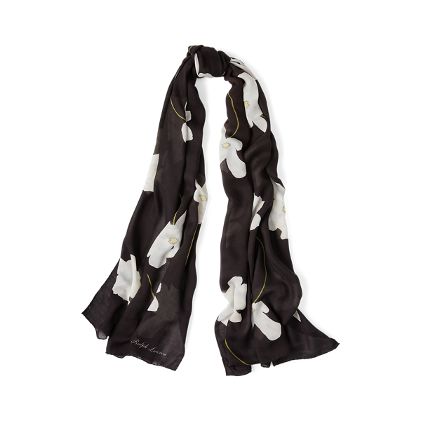 Floral-Print Oblong Scarf Ralph Lauren Collection 1