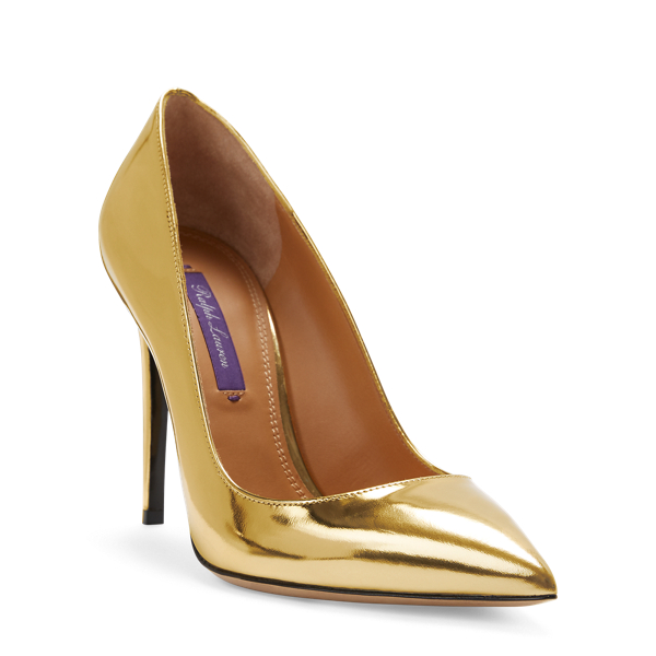 Gold Celia Specchio Calfskin Pump Ralph Lauren Collection 2