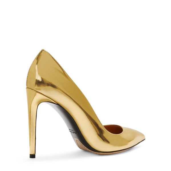 Gold Celia Specchio Calfskin Pump Ralph Lauren Collection 3