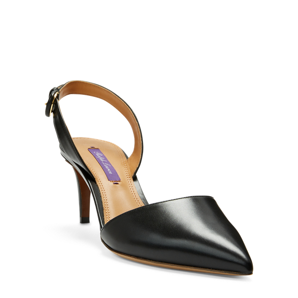 Black Diannah Calfskin Slingback Ralph Lauren Collection 2