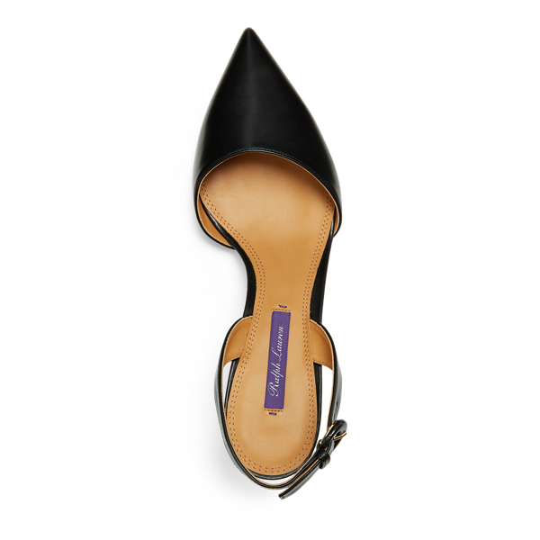 Black Diannah Calfskin Slingback Ralph Lauren Collection 4