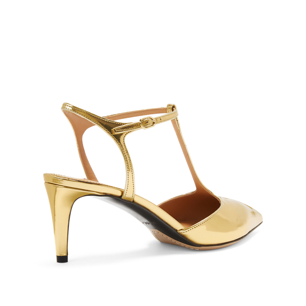Gold Dillyn Specchio T-Strap Pump Ralph Lauren Collection 3