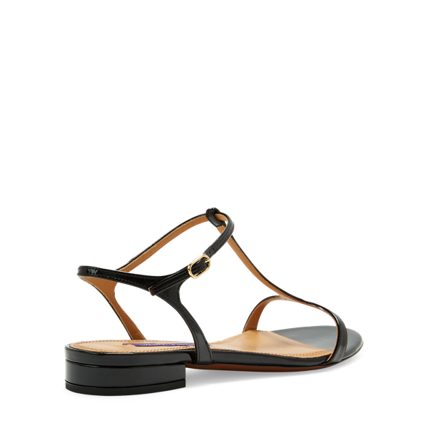 Black Silena Patent Leather Sandal Ralph Lauren Collection 3