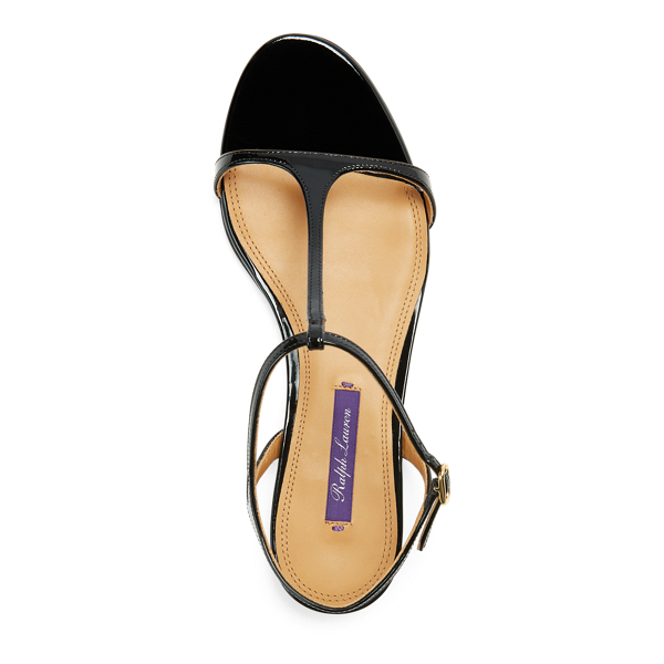 Black Silena Patent Leather Sandal Ralph Lauren Collection 4