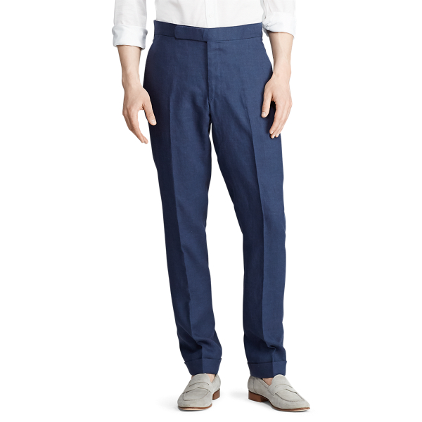 Navy RLX Gregory Linen Trouser Purple Label 3