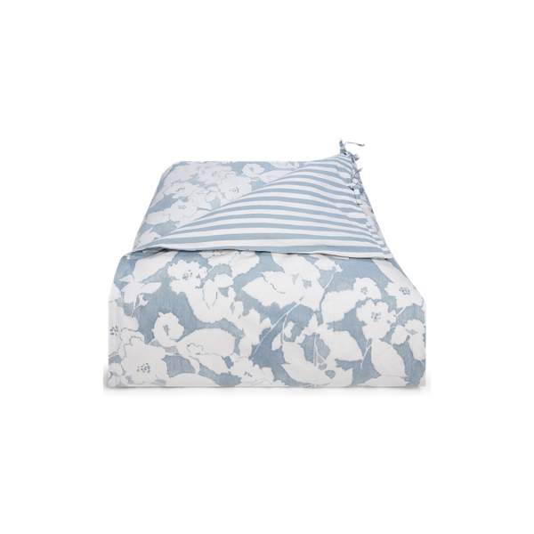 Chambray And Cream Willa Floral Comforter Set Lauren Home 4