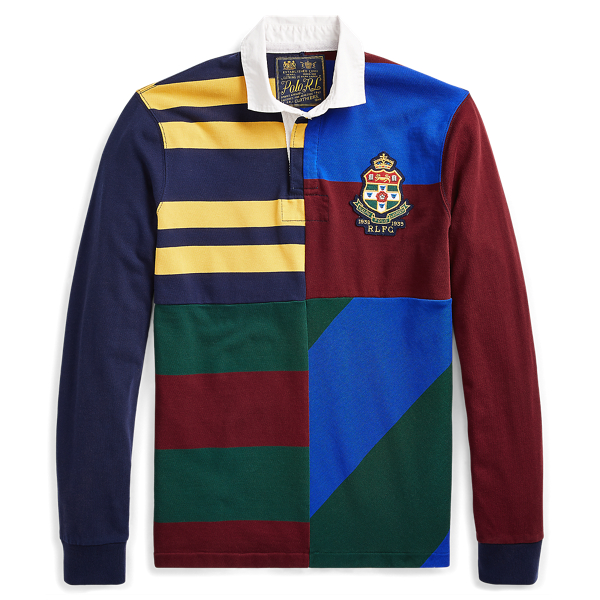 NWT Polo Ralph Lauren outlets Classic Fit Patchwork Rugby Shirt