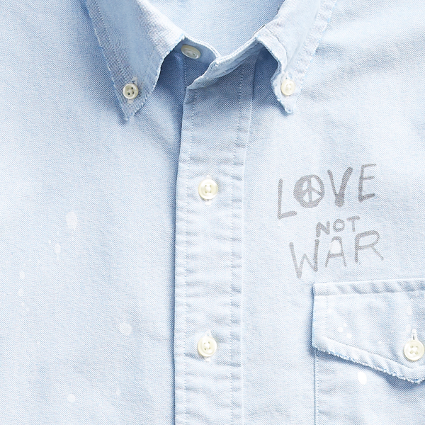 Blue Crest Custom Fit Crest-Print Shirt Polo Ralph Lauren 6