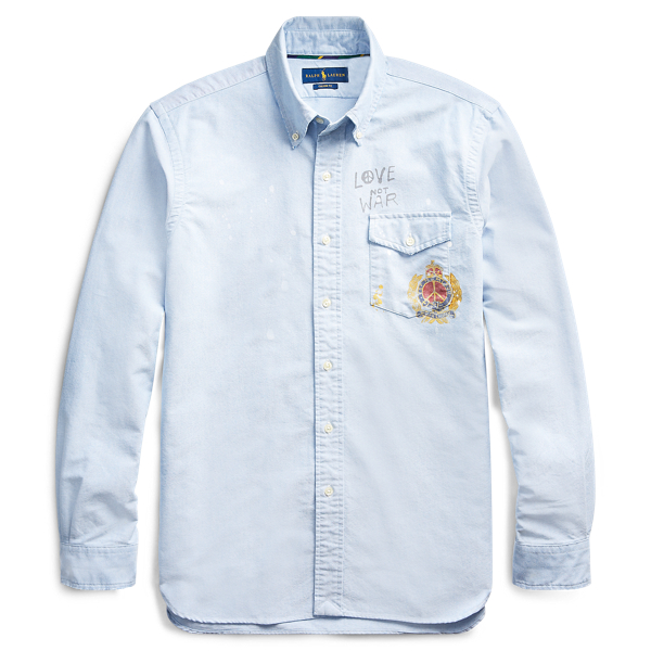 Camisa Custom Fit con escudo estampado Polo Ralph Lauren en 1
