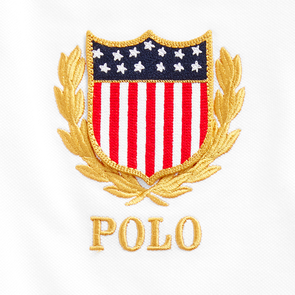 White Multi Custom Slim Fit Mesh Polo Polo Ralph Lauren 7