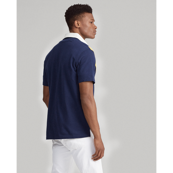 Cruise Navy Multi Classic Fit Mesh Rugby Shirt Polo Ralph Lauren 5