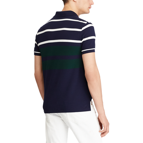 Cruise Navy Multi Custom Slim Fit Mesh Polo Polo Ralph Lauren 6