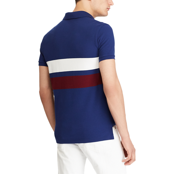 Holiday Sapphire Multi Custom Slim Fit Mesh Polo Polo Ralph Lauren 6