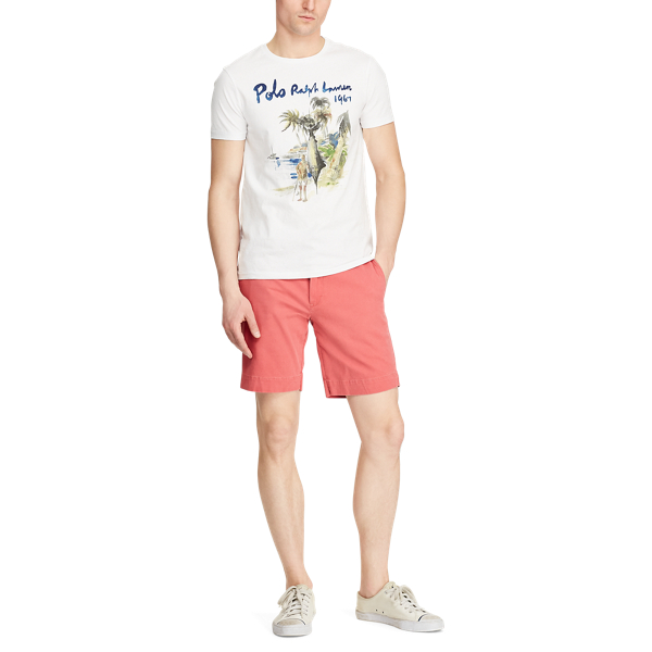 White Custom Slim Fit Graphic Tee Polo Ralph Lauren 4