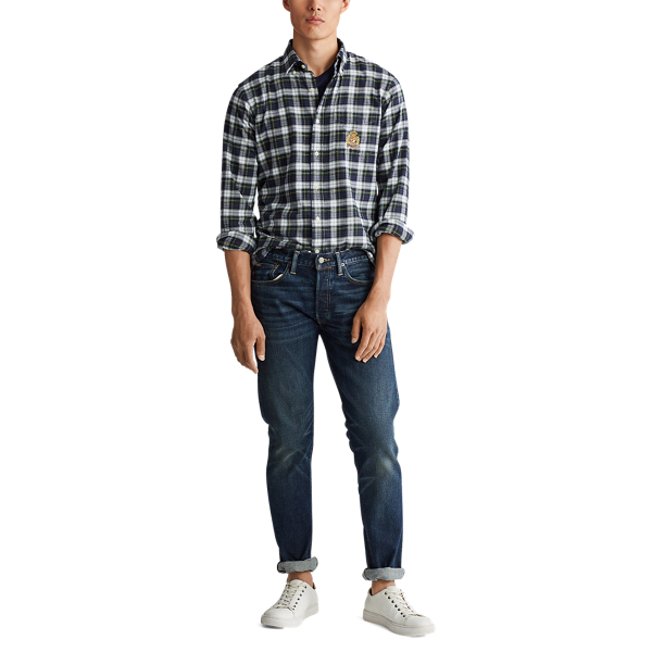 Green Multi Classic Fit Plaid Twill Shirt Polo Ralph Lauren 2