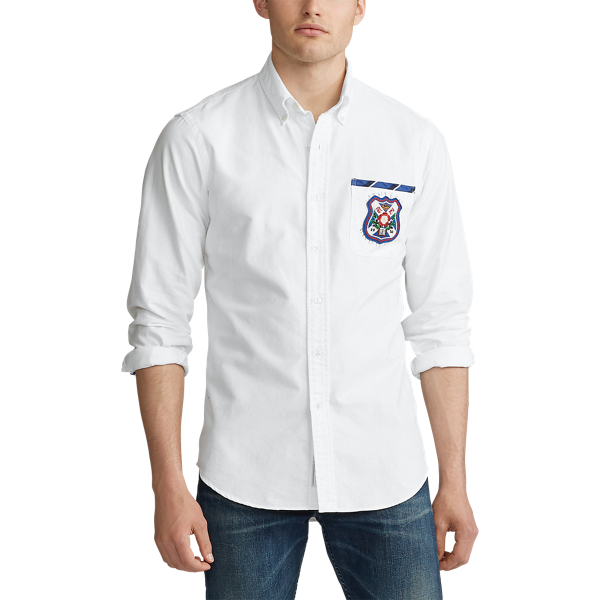 White Custom Fit Oxford Shirt Polo Ralph Lauren 4