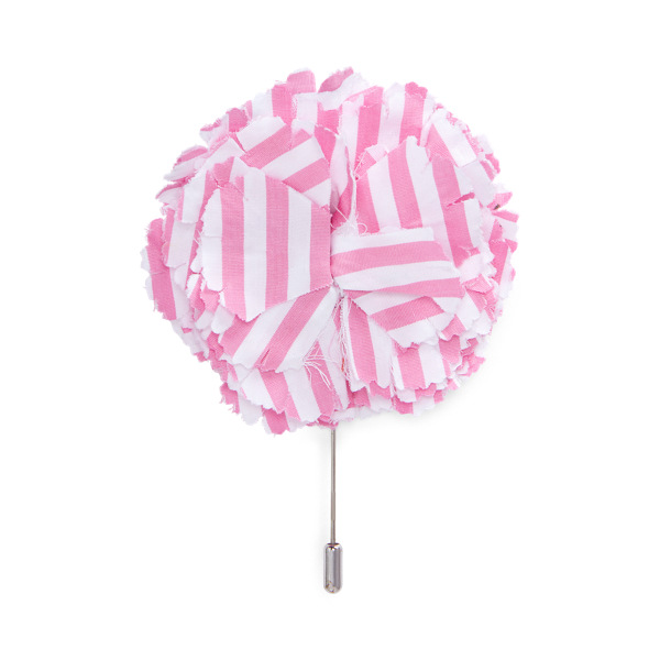Large Striped Floral Pin