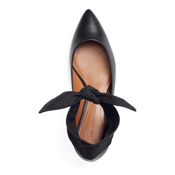 Black Sabryna Leather Ankle-Tie Pump Polo Ralph Lauren 3