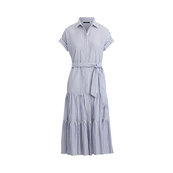 Tiered Cotton Shirtdress Lauren 1