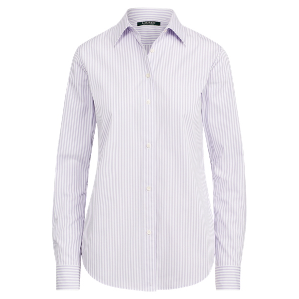Chemise ray&eacute;e &agrave; col boutonn&eacute;