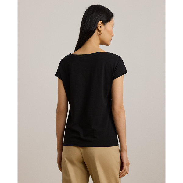 ラルフ・ローレン Lauren Ralph Lauren Cotton-Blend Tank Top レディース シャツ トップス Polo Blac Cotton-Blend Tank Top | Ralph Lauren