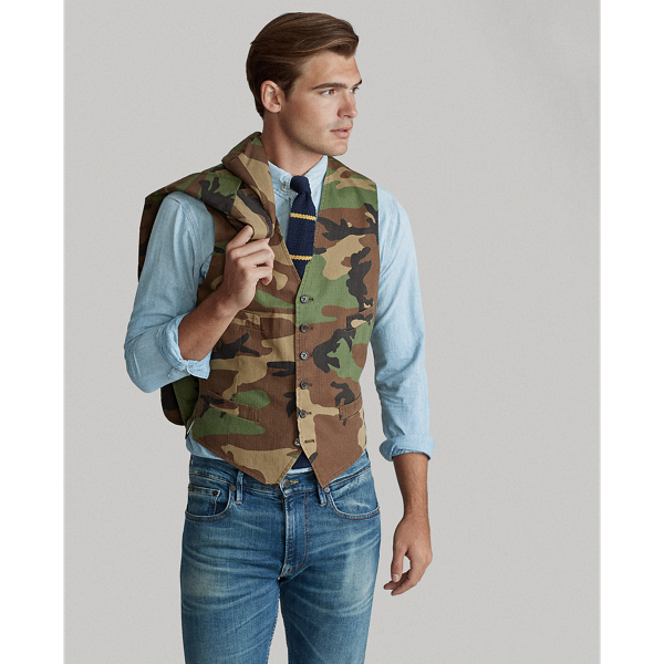 Camo Camo Cotton Ripstop Waistcoat Polo Ralph Lauren 4