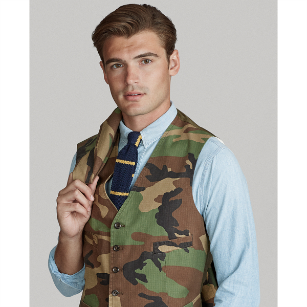 Camo Camo Cotton Ripstop Waistcoat Polo Ralph Lauren 6