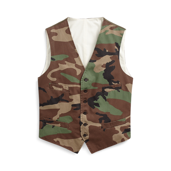 Camo Cotton Ripstop Waistcoat for Men Ralph Lauren UK