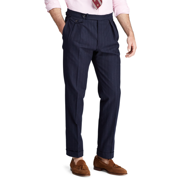 Navy And White Pinstripe Suit Trouser Polo Ralph Lauren 3