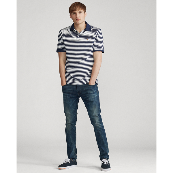 Refined Navy/White Slim Fit Interlock Polo Shirt Polo Ralph Lauren 4