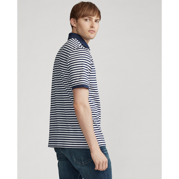 Refined Navy/White Slim Fit Interlock Polo Shirt Polo Ralph Lauren 5