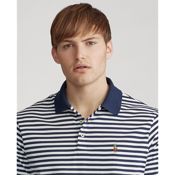 Refined Navy/White Slim Fit Interlock Polo Shirt Polo Ralph Lauren 6