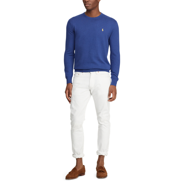 Yacht Blue Heather Slim Fit Cotton Jumper Polo Ralph Lauren 4