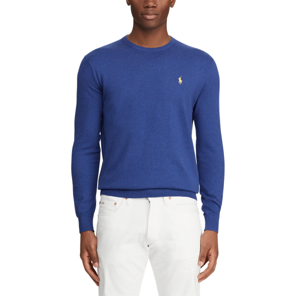 Yacht Blue Heather Slim Fit Cotton Jumper Polo Ralph Lauren 5